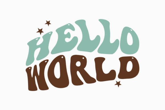 Hello World: A Retro Boho Graphic for Creative Crafts