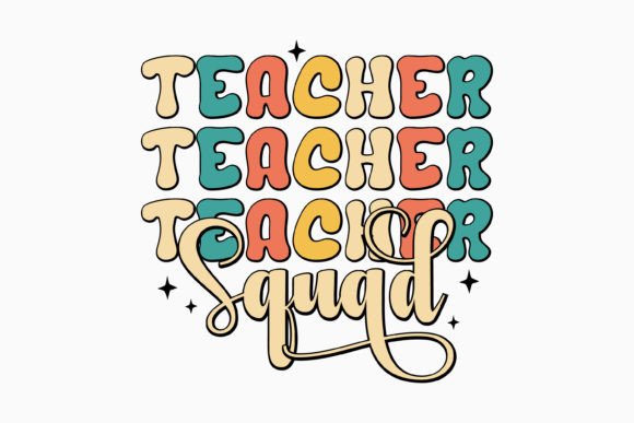 Teacher Squad Retro Teacher SVG: A Versatile Graphics Asset for Crafts